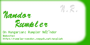 nandor rumpler business card